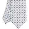 CRAVATTA SARTORIALE 7 CM IN SETA BIANCA Microfantasia fiore