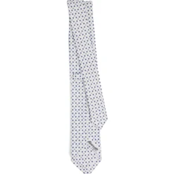 CRAVATTA SARTORIALE 7 CM IN SETA BIANCA Microfantasia fiore