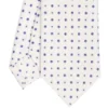 CRAVATTA SARTORIALE 7 CM IN SETA BIANCA Microfantasia fiore