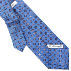 CRAVATTA SARTORIALE EXTRA LONG IN SETA AZZURRO POLVERE Collezione heritage