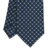 CRAVATTA SARTORIALE EXTRA LONG IN SETA BLU SCURO Microfantasia fiore