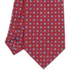 CRAVATTA SARTORIALE EXTRA LONG IN SETA BORDEAUX Microfantasia fiore