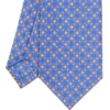 CRAVATTA SARTORIALE EXTRA LONG IN SETA AZZURRO POLVERE Microfantasia fiore