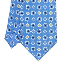 CRAVATTA SARTORIALE EXTRA LONG IN SETA AZZURRO POLVERE Collezione heritage