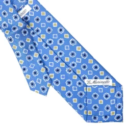 CRAVATTA SARTORIALE EXTRA LONG IN SETA AZZURRO POLVERE Collezione heritage