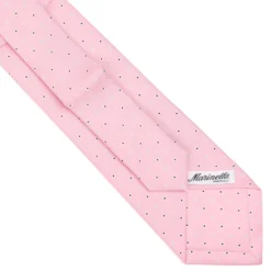 CRAVATTA SARTORIALE EXTRA LONG IN SETA ROSA Microfantasia fiore