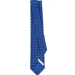CRAVATTA SARTORIALE EXTRA LONG IN SETA BLUMicrofantasia fiore