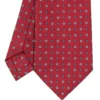 CRAVATTA SARTORIALE EXTRA LONG IN SETA BORDEAUX Microfantasia fiore