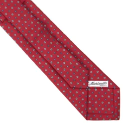 CRAVATTA SARTORIALE EXTRA LONG IN SETA BORDEAUX Microfantasia fiore