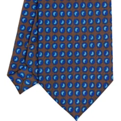 CRAVATTA SARTORIALE EXTRA LONG IN SETA MARRONE SCURO Collezione heritage