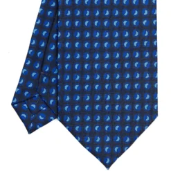 CRAVATTA SARTORIALE EXTRA LONG IN SETA BLU SCURO Collezione heritage