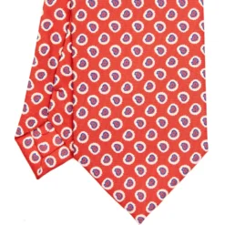 CRAVATTA SARTORIALE EXTRA LONG IN SETA ROSSA Collezione heritage