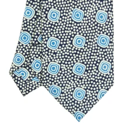 CRAVATTA SARTORIALE EXTRA LONG IN SETA BLU SCURO Collezione heritage
