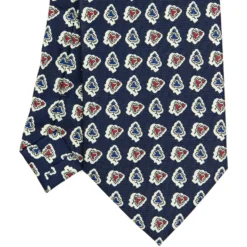 CRAVATTA SARTORIALE EXTRA LONG IN SETA BLU SCURO Collezione heritage