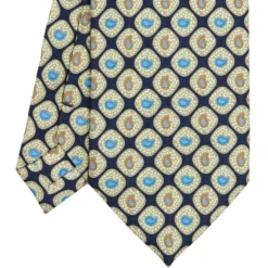 CRAVATTA SARTORIALE EXTRA LONG IN SETA BLU SCURO Collezione heritage