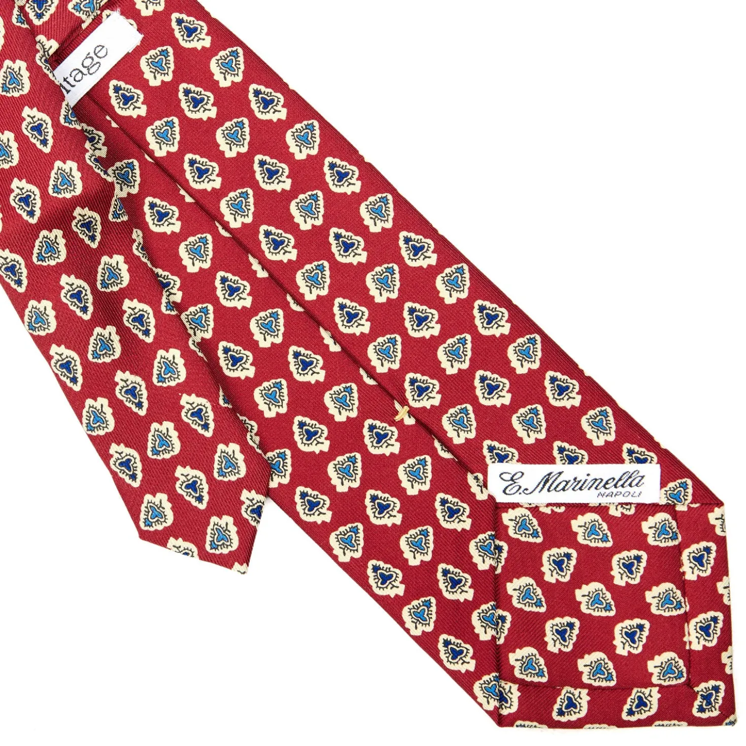 CRAVATTA SARTORIALE EXTRA LONG IN SETA BORDEAUX Collezione heritage