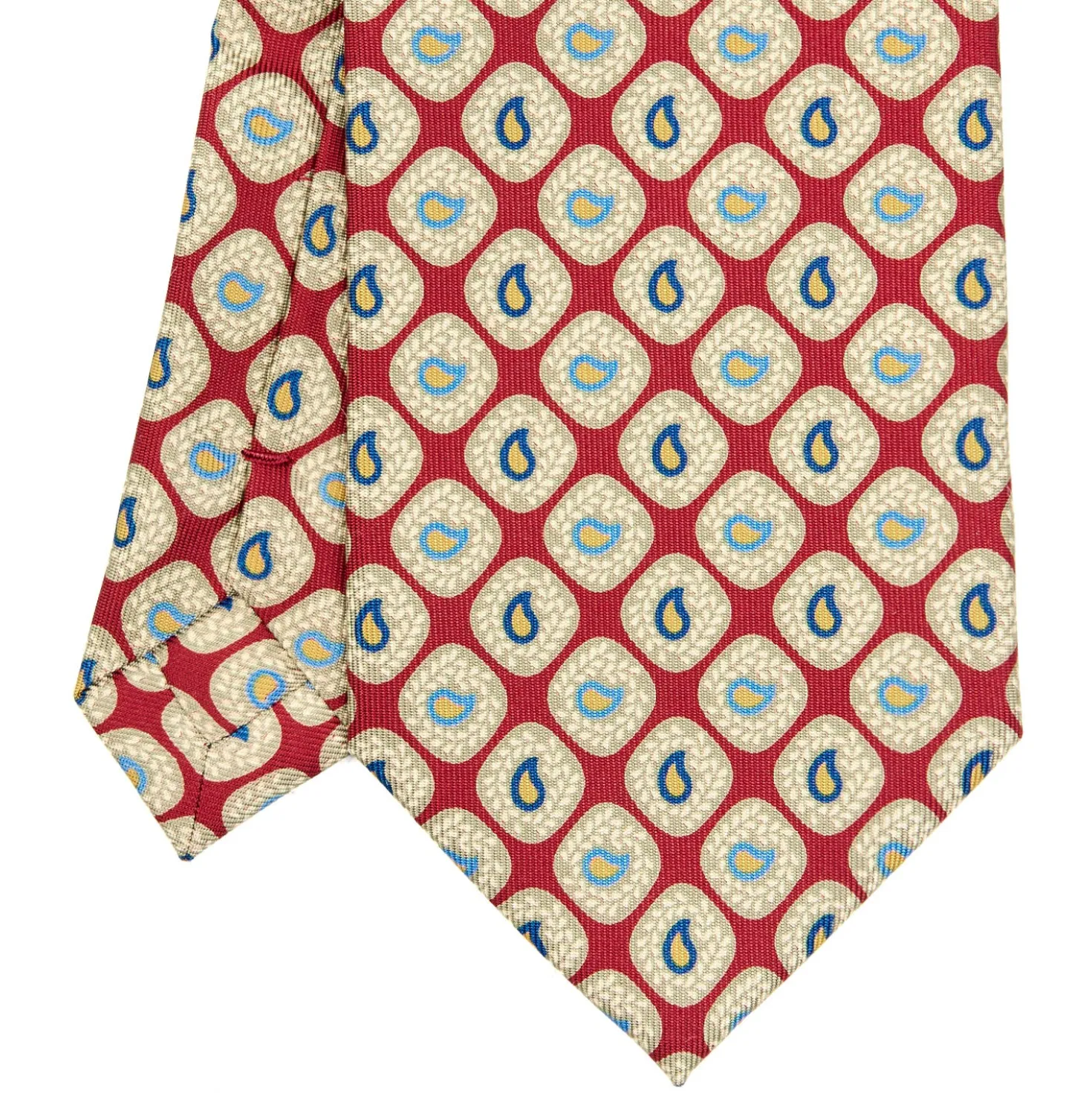 CRAVATTA SARTORIALE EXTRA LONG IN SETA BORDEAUX Collezione heritage