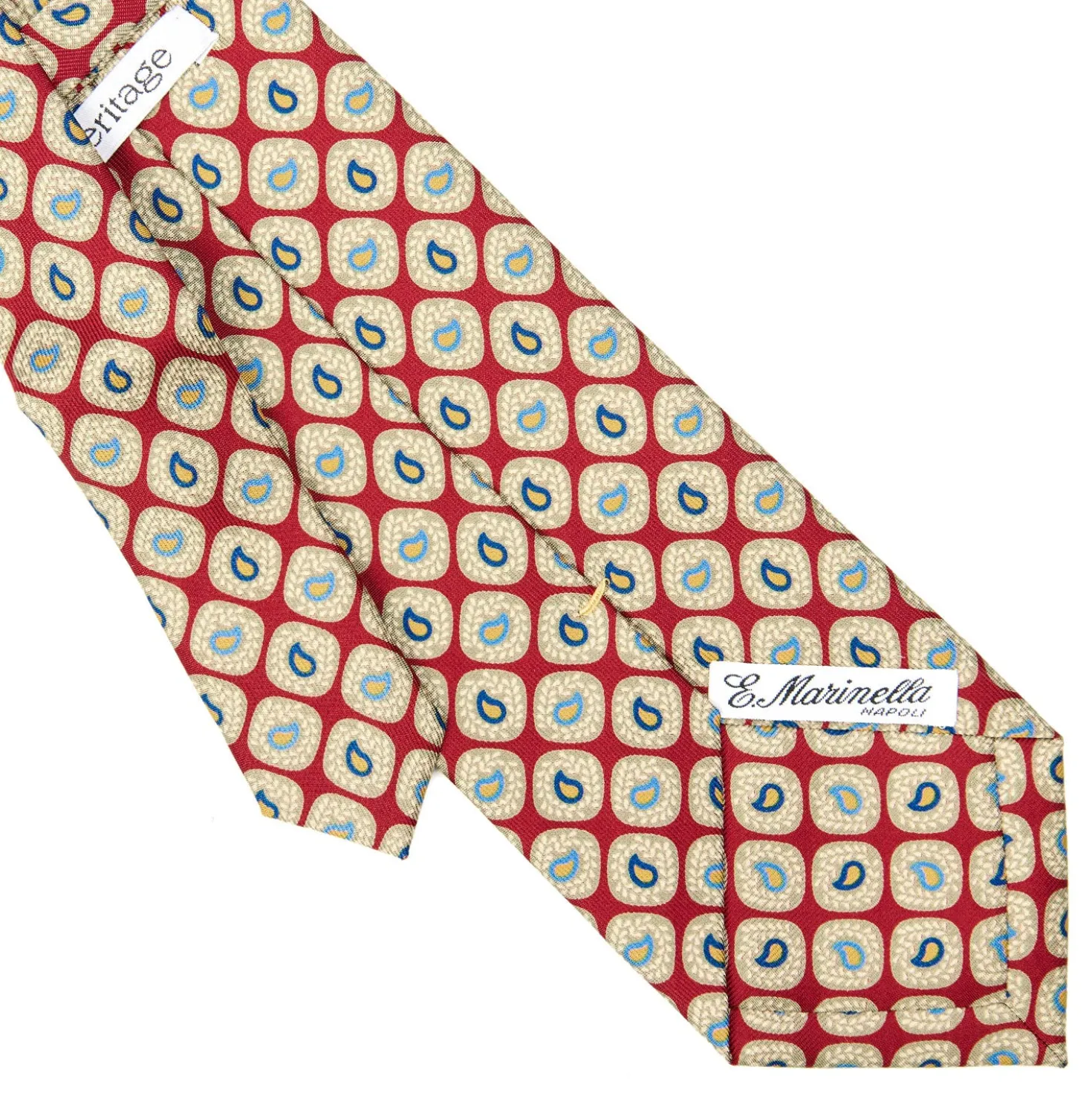 CRAVATTA SARTORIALE EXTRA LONG IN SETA BORDEAUX Collezione heritage
