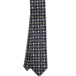 CRAVATTA SARTORIALE EXTRA LONG IN SETA BLU SCURO Collezione heritage