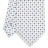 CRAVATTA SARTORIALE EXTRA LONG IN SETA BIANCA Microfantasia fiore