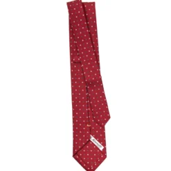 CRAVATTA SARTORIALE EXTRA LONG IN SETA BORDEAUX Microfantasia fiore