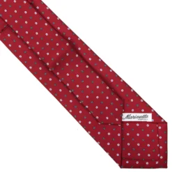 CRAVATTA SARTORIALE EXTRA LONG IN SETA BORDEAUX Microfantasia fiore