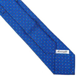 CRAVATTA SARTORIALE EXTRA LONG IN SETA BLUETTE Microfantasia fiore