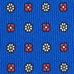 CRAVATTA SARTORIALE EXTRA LONG IN SETA BLUETTE Microfantasia fiore