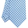 CRAVATTA SARTORIALE EXTRA LONG IN SETA AZZURRA Microfantasia fiore
