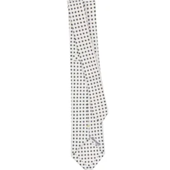 CRAVATTA SARTORIALE EXTRA LONG IN SETA BIANCA Microfantasia fiore