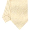 CRAVATTA SARTORIALE IN LINO E COTONE GIALLA Rigata