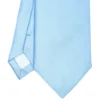 CRAVATTA SARTORIALE IN SETA JACQUARD AZZURRA Tinta unita