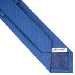 CRAVATTA SARTORIALE IN SETA JACQUARD BLUETTE Tinta unita