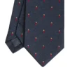CRAVATTA SARTORIALE IN SETA JACQUARD BLU Con cornetto sparso