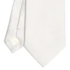 CRAVATTA SARTORIALE IN SETA JACQUARD BIANCA Tinta unita