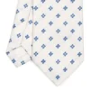 CRAVATTA SARTORIALE IN SETA JACQUARD BIANCA Macrofantasia fiore