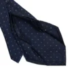CRAVATTA SARTORIALE 7 PIEGHE IN SETA BLU SCURO Microfantasia fiore