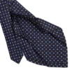 CRAVATTA SARTORIALE 7 PIEGHE IN SETA BLU SCURO Microfantasia fiore