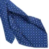 CRAVATTA SARTORIALE 7 PIEGHE IN SETA BLU Microfantasia fiore