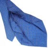 CRAVATTA SARTORIALE 9 PIEGHE IN SETA BLUETTE Microfantasia fiore