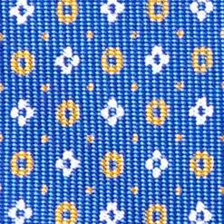 CRAVATTA SARTORIALE 9 PIEGHE IN SETA BLUETTE Microfantasia fiore