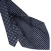 CRAVATTA SARTORIALE 9 PIEGHE IN SETA BLU SCURO Microfantasia fiore