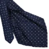 CRAVATTA SARTORIALE 5 PIEGHE IN SETA BLU SCUROMicrofantasia fiore