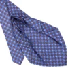 CRAVATTA SARTORIALE 9 PIEGHE IN SETA AZZURRO POLVERE Microfantasia fiore