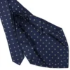 CRAVATTA SARTORIALE 9 PIEGHE IN SETA BLU SCURO Microfantasia fiore