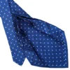 CRAVATTA SARTORIALE 9 PIEGHE IN SETA BLU Microfantasia fiore