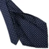 CRAVATTA SARTORIALE 9 PIEGHE IN SETA BLU SCURO Microfantasia fiore