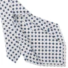 CRAVATTA SARTORIALE 5 PIEGHE IN SETA BIANCA Microfantasia fiore