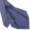 CRAVATTA SARTORIALE 5 PIEGHE IN SETA AZZURRO POLVERE Microfantasia fiore