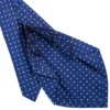 CRAVATTA SARTORIALE 9 PIEGHE IN SETA BLU Microfantasia fiore